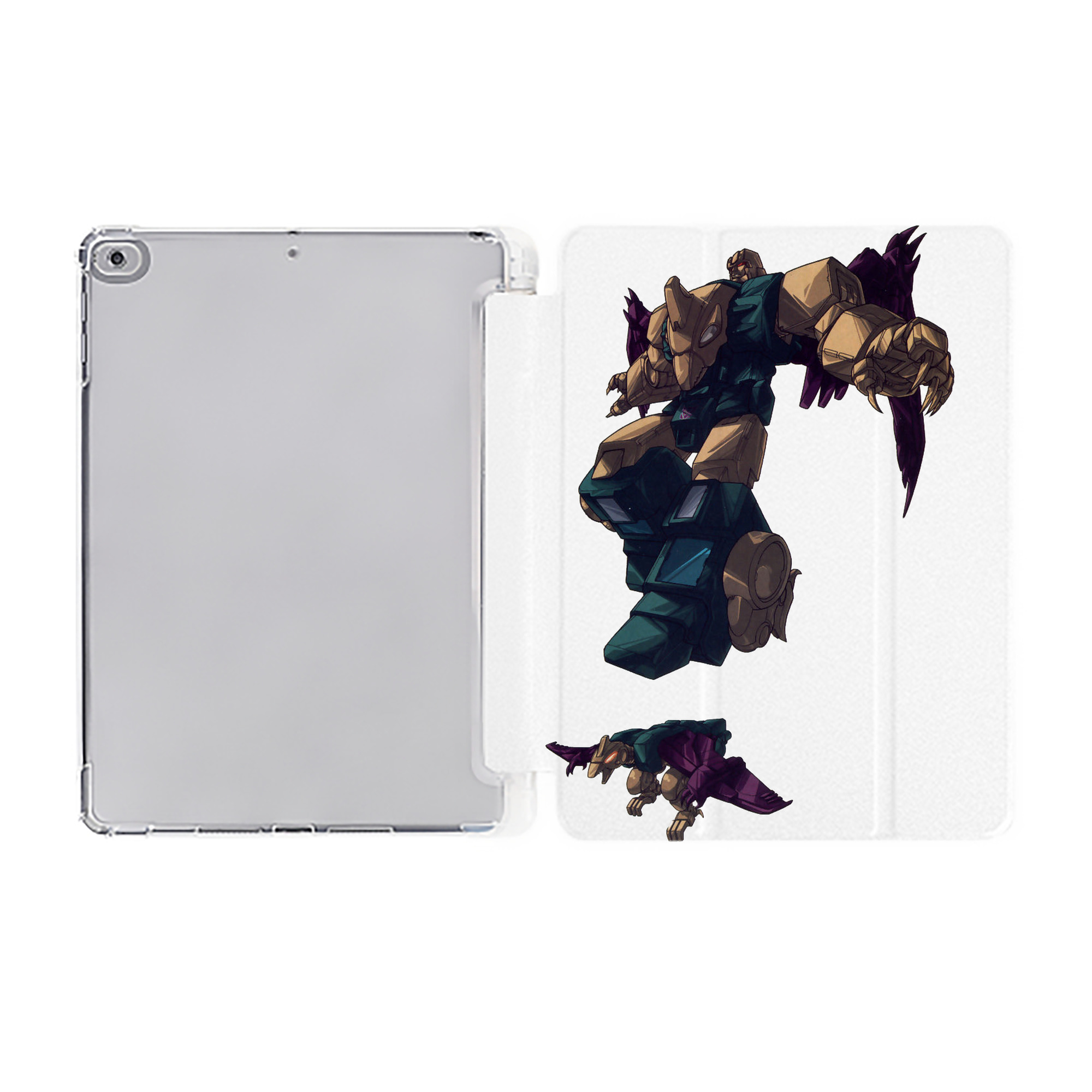 （画像用）  IPad ケース ペン収納付き 三つ折りスタンド PUレザー×シリコン 対応機種9.5/10.5/10.9インチ